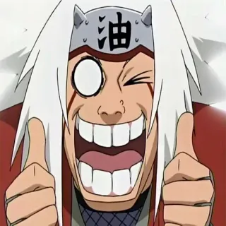 😁 83eb8c45 Jiraiya Naruto 油 动漫, 漫画, 自来也, 鸣人, 点赞, 角色 telegram sticker
