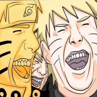 😂 d67e8e85 Naruto Uzumaki Naruto 动漫, 火影忍者, 漩涡, 笑, 搞笑, 表情包, 表情 telegram sticker