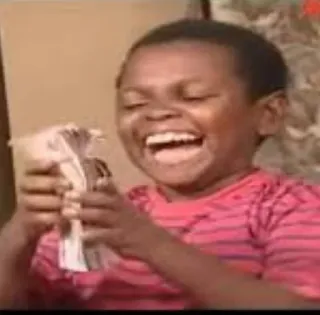 ◾️ 1b388cdc Kind, lachend, Geld, glücklich whatsapp sticker