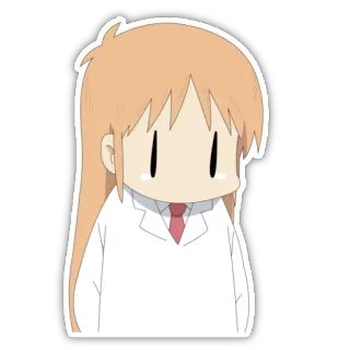 😢 c60e5848 Hakase Shinonome Nichijou 动漫, Hakase, 科学家, 可爱, 女孩, 日常 telegram sticker