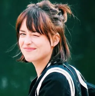 😉 5939203b Dakota Johnson 여자, 배우, 유명인, 다코타 존슨, 윙크 whatsapp sticker