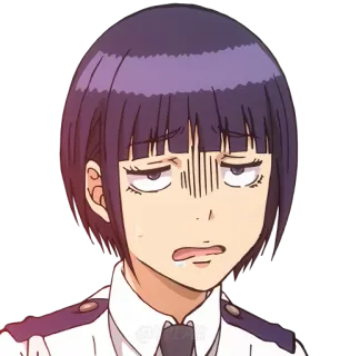 😵‍💫 5ace769c anime, cartone animato, ragazza, preoccupata, espressione telegram sticker