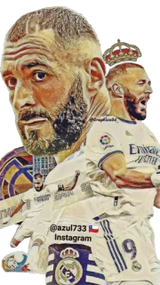🇫🇷 03db374b Instagram soccer, football, athlete, player, real madrid, benzema whatsapp sticker