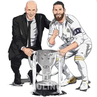 🇫🇷 1f55e35e Zinedine Zidane soccer, football, coach, player, trophy, sports whatsapp sticker