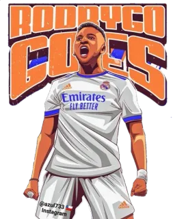 🇧🇷 4ccf1ef9 Rodrygo, Goes, Real Madrid, soccer, football, sports whatsapp sticker