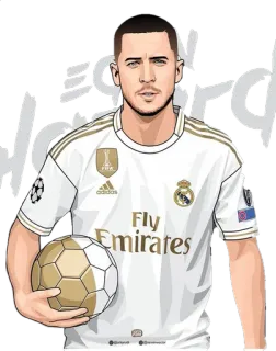 🇧🇪 5d588a6e Eden Hazard soccer, football, athlete, real madrid, player whatsapp sticker