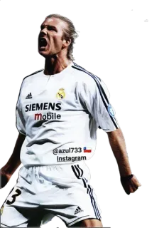 😫 a75dbfbd David Beckham @azul733 Instagram football, soccer, athlete, sports, real madrid whatsapp sticker