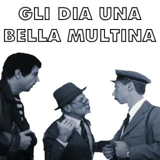 👮‍♀️ 2299cb7e GLI DIA UNA BELLA MULTINA อิตาลี, ผู้ชาย, สนทนา, วินเทจ telegram sticker