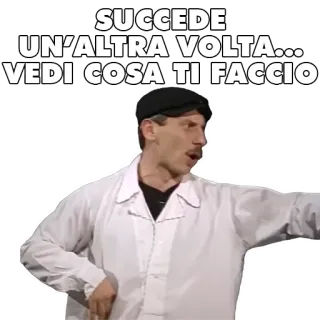 😤 a9738dce SUCCEDE
UN'ALTRA VOLTA...
VEDI COSA TI FACCIO อิตาลี, ผู้ชาย, ภัยคุกคาม, นักแสดงตลก, การดูถูก telegram sticker