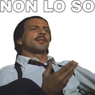 🤔 c51fdcf8 NON LO SO อิตาลี, สีหน้า, ไม่เเน่ใจ, ท่าทาง, สงสัย, ไม่เเน่ใจ telegram sticker