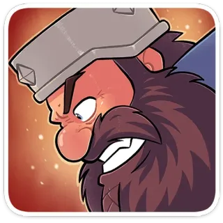 😡 55ffa929 漫画, キャラクター, ドワーフ, ヘルメット, ファンタジー, 髭 telegram sticker