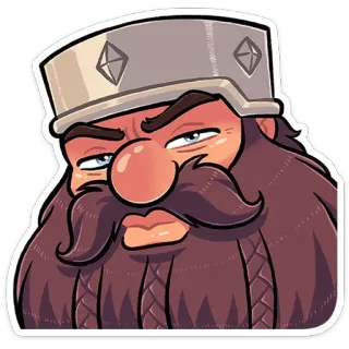 😒 920c43e7 漫画, ステッカー, ドワーフ, ひげ, 鉱夫, キャラクター telegram sticker