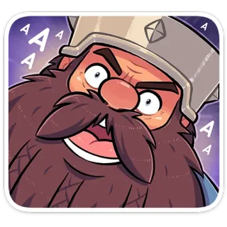 🤬 bb95be4a 漫画, ドワーフ, 怒り, ひげ, ヘルメット telegram sticker