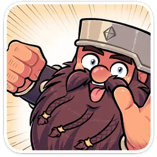 👊 f661be04 ドワーフ, 漫画, ファンタジー, 鉱夫, ひげ, キャラクター, ゲーム telegram sticker