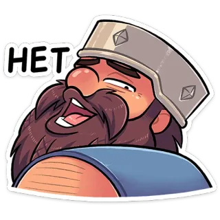 ⭐ 9580c0b6 HET русский, выражение, лицо, шахтер, стикер, мультфильм telegram sticker