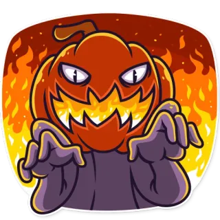 👻 2f3df4df 南瓜, 万圣节, 怪物, 可怕, 令人毛骨悚然, 幽灵般的, 秋天 telegram sticker