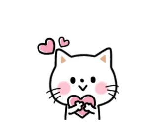 🎃 1bec622f แมว, หัวใจ, รัก, สัตว์, น่ารัก, คาวาอิ telegram sticker