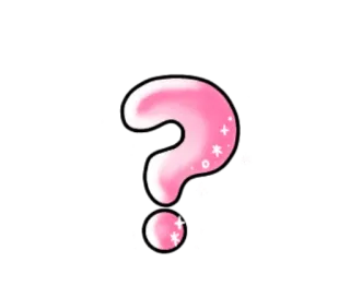 🎃 61f1d971 เครื่องหมายคำถาม, สีชมพู, ประกาย, คำถาม, สัญลักษณ์ telegram sticker
