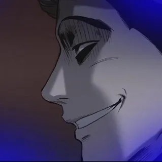 🌟 d3f92c96 Anime, Manga, Retrato, Espeluznante, Sonrisa burlona telegram sticker