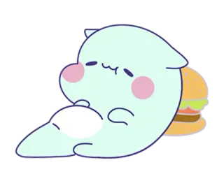 💗 851eccb4 imut, kartun, kawaii, makanan, menggemaskan, binatang whatsapp sticker