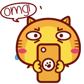 📱 79e040b8 omg! kucing, omg, kaget, imut, kartun telegram sticker