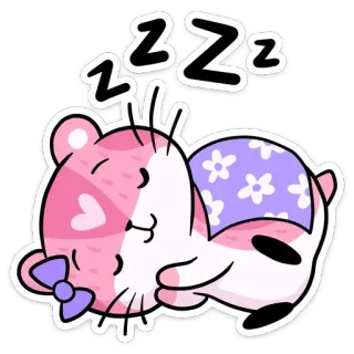 😴 100945fa ZZZZ hámster, durmiendo, dibujos animados, lindo, animal, zzzz, dormir telegram sticker