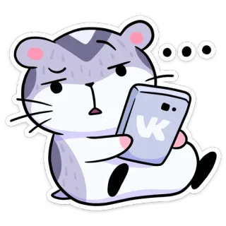 🤔 64dee120 ... Hamster, Tier, Cartoon, Sticker, VK, Soziale Medien, Handy, Süß, Nagetier telegram sticker
