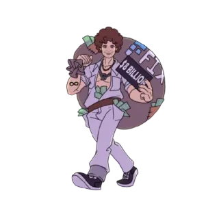 😂 679cbba9 $8 BILLION uang, miliar, kekayaan, kartun, keuangan, investasi telegram sticker