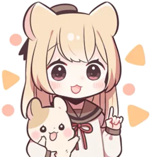 ❕ 42ff1ba2 애니메이션, 카와이, 귀여운, 치비, 동물, 만화 telegram sticker