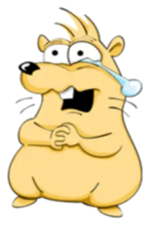 😢 c3b4e99a 仓鼠, 卡通, 哭泣, 悲伤, 眼泪, 动物, 啮齿动物 whatsapp sticker