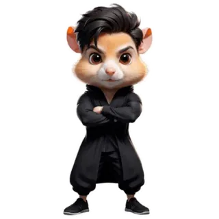 🐹 7eda44ce hamster, character, anthropomorphic, animal, cartoon telegram sticker