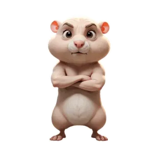 🐹 980d675e hamster, animal, cartoon, cute, funny, character telegram sticker