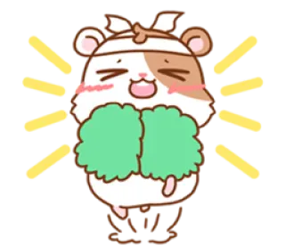 🤗 79113692 햄스터, 행복한, 귀여운, 만화 telegram sticker