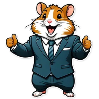 👍 359b9fea แฮมสเตอร์, ชุดสูท, การ์ตูน, สัตว์, ยกนิ้วโป้ง, ธุรกิจ telegram sticker