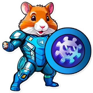 🦠 7de75682 แฮมสเตอร์, โล่, ชุดเกราะ, การ์ตูน, สัตว์, การป้องกัน telegram sticker