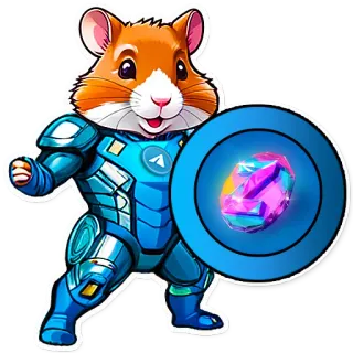 🎮 9b2a215a แฮมสเตอร์, เกราะ, โล่, การ์ตูน, สัตว์, มาสคอต, แฟนตาซี telegram sticker