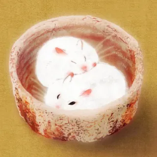 🐹 52cc96b5 แฮมสเตอร์, น่ารัก, สัตว์, นอนหลับ, คาวาอิ telegram sticker