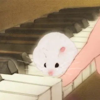 🐹 5e96fc29 แฮมสเตอร์, เปียโน, น่ารัก, สัตว์, สัตว์ฟันแทะ telegram sticker