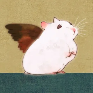 🐹 6bcd1a85 แฮมสเตอร์, ปีก, น่ารัก, สัตว์, สัตว์เลี้ยง telegram sticker