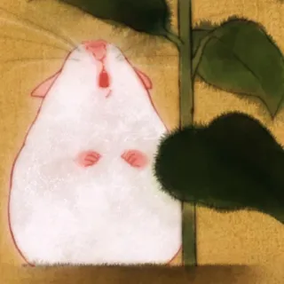 🐹 a41af647 แฮมสเตอร์, หนู, สัตว์, น่ารัก, สัตว์เลี้ยง, สีขาว telegram sticker