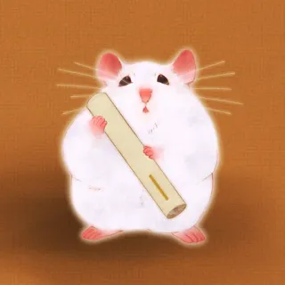 🐹 e532241c แฮมสเตอร์, ม้วนกระดาษ, สัตว์, น่ารัก, สัตว์ฟันแทะ telegram sticker