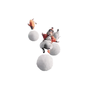 🐹 93fb7b55 ลูกบอลหิมะ, ฤดูหนาว, หิมะ, หนาว, สนุก, เกม telegram sticker