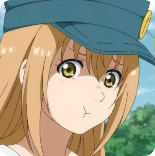 🙂 2ac9a6ce Anime, Fille, Chapeau, Mignon, Cheveux Blonds whatsapp sticker