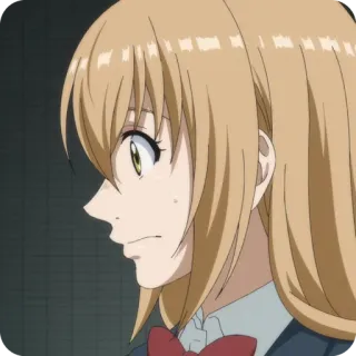 🙂 6b5c2888 Fille anime, Uniforme scolaire, Cheveux blonds, Personnage anime whatsapp sticker