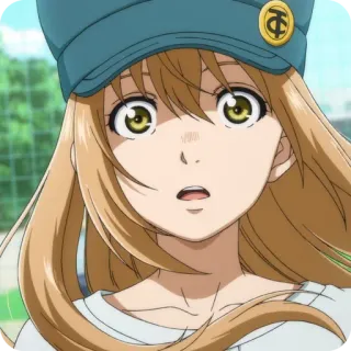 🙂 7ce8a288 Anime, Fille, Chapeau, Mignon, Dessin animé, Personnage whatsapp sticker