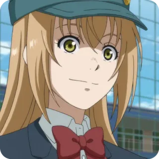 🙂 956f5b0c Anime, Fille, Uniforme scolaire, Portrait, Dessin animé whatsapp sticker