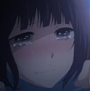 🖇 0430ac7b аниме, девушка, плачет, грустно telegram sticker