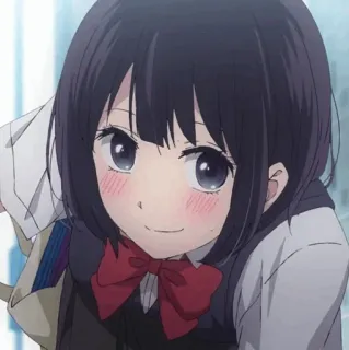 🖇 06f926a1 Аниме, Девушка, Школьная форма, Мило, Иллюстрация, Мультфильм telegram sticker