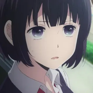 🖇 1d5f30a5 Аниме, Девушка, Школьная форма, Короткие волосы, Милая telegram sticker