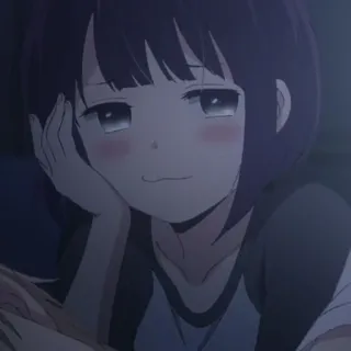 🖇 2c6922d6 Аниме, Девушка, Улыбка, Милая, Манга telegram sticker